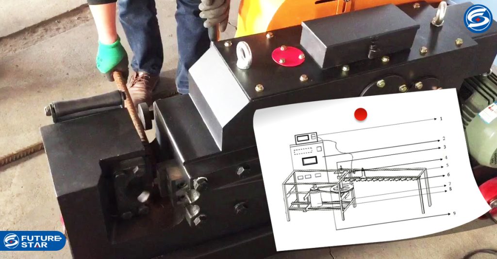 Use of Bar Cutter for cutting Iron frame construction